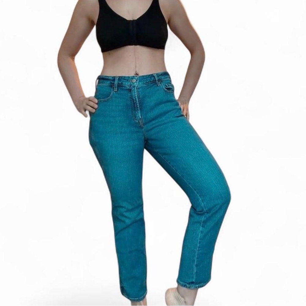 Classic Straight Leg Blue Denim Jeans